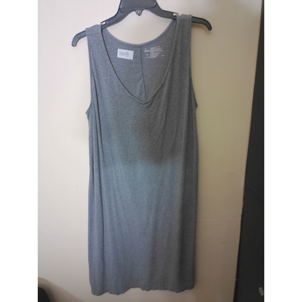 Felina Lounge Dress Women XL Gray Heathered V-Neck Sleeveless Soft C529982